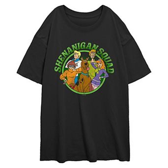 Juniors' Scooby-Doo Shenanigan Squad Oversized Graphic Tee
