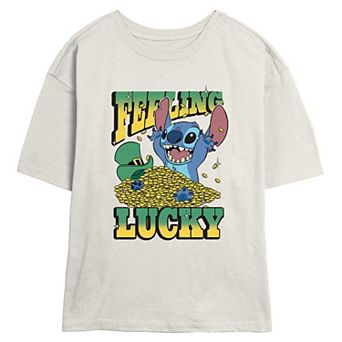 Disney's Lilo & Stitch Feeling Lucky Juniors' Skimmer Graphic Tee