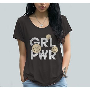 Junior's Grayson Threads GRL PWR Smile Graphic Tee