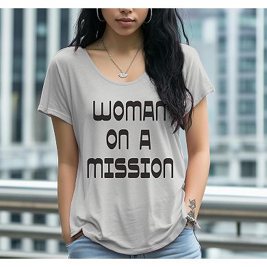 Junior's Woman On A Mission Graphic Tee