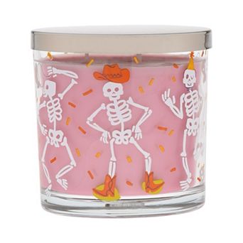 Celebrate Together™ Halloween Enchanted Pumpkin Cowboy Skeleton Candle Jar