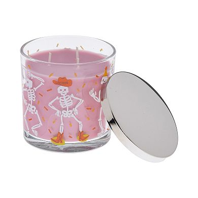 Celebrate Together Halloween Enchanted Pumpkin Cowboy Skeleton Candle