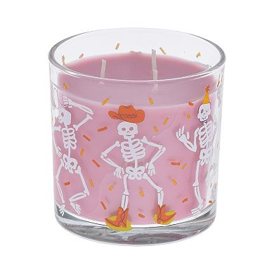 Celebrate Together Halloween Enchanted Pumpkin Cowboy Skeleton Candle
