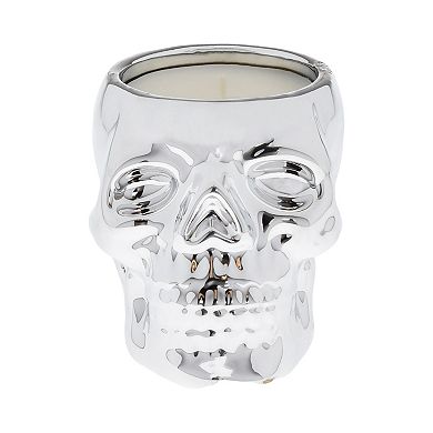 Celebrate Together Halloween Falling Leaves Skull Candle Holder