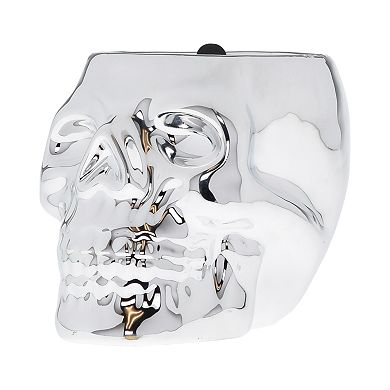 Celebrate Together Halloween Falling Leaves Skull Candle Holder