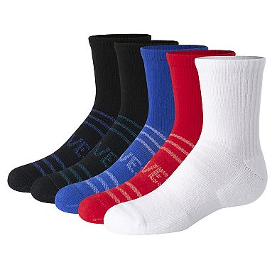 Hanes Moves Ultimate Boys' Seamless Stretch Mid Crew Socks 6-Pairs