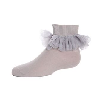 Hello Darlin' Flower Petal Cotton Blend Girls Anklet Socks