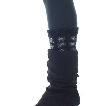 Cheetah Print Knit Boot Toppers
