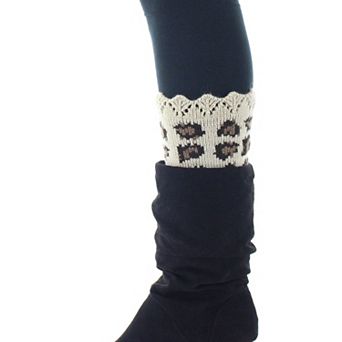 Cheetah Print Knit Boot Toppers