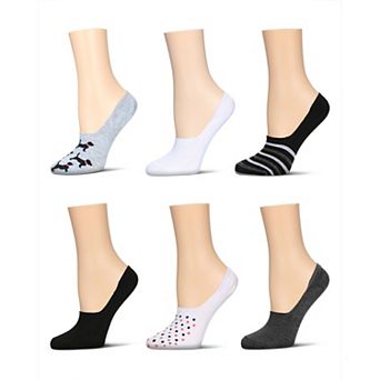 Women's 6 Pair Pack Dogs High Cut Liner Socks