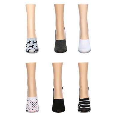 Women's 6 Pair Pack Dogs High Cut Liner Socks