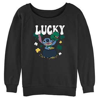 Disney's Lilo & Stitch Lucky Pot Of Gold Juniors' Graphic Pullover