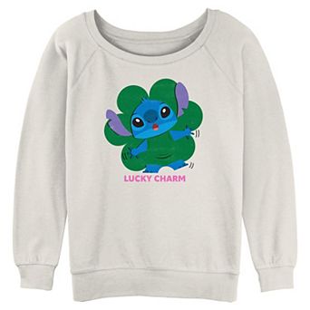 Disney's Lilo & Stitch Shamrock Lucky Charm Juniors' Graphic Pullover