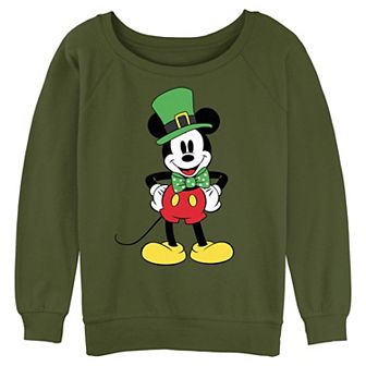 Disney's Mickey Mouse St. Patrick's Day Outfit Juniors' Graphic Pullover