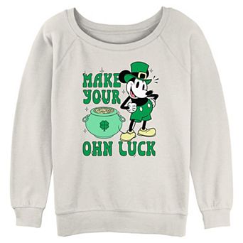 Disney's Mickey Mouse Make Your Own Luck Juniors' Graphic Pullover