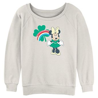 Disney's Minnie Mouse Rainbow Print Shamrock Juniors' Graphic Pullover