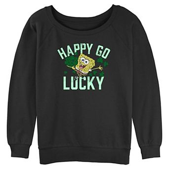 Juniors' Nickelodeon SpongeBob SquarePants Happy Go Lucky Graphic Pullover