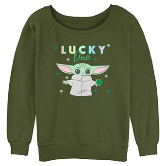 Juniors' Star Wars The Mandalorian The Child Lucky One Graphic Pullover