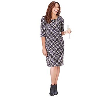 Catherines Women's Plus Size Petite Embellished Shift Dress