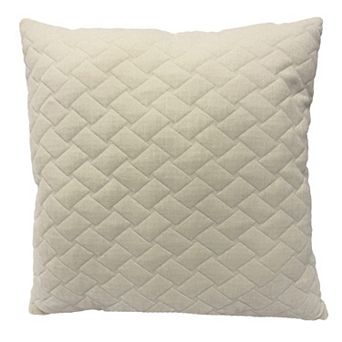 Criss Cross Ivory Cream Throw Pillow