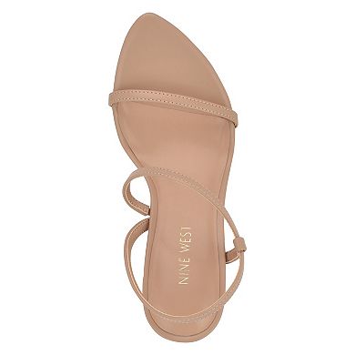 Nine West Cakely Women's Slip-On Almond Toe Heeled Dress Sandals