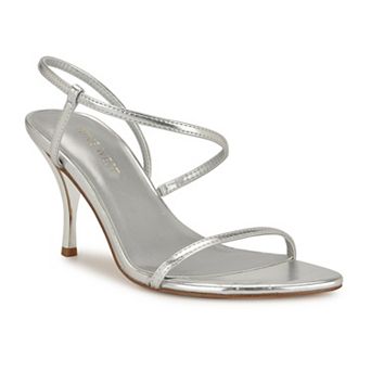 Nine West Cakely Women's Slip-On Almond Toe Heeled Dress Sandals