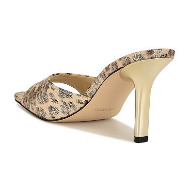 Nine West Disko Women's Slip-On Square Toe Dress Sandals