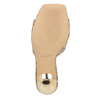 Nine West Disko Women's Slip-On Square Toe Dress Sandals