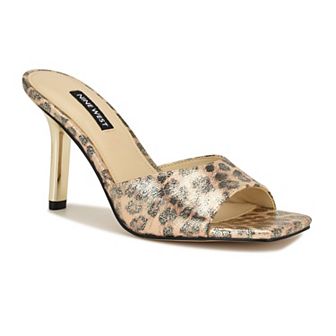 Nine West Disko Women's Slip-On Square Toe Dress Sandals