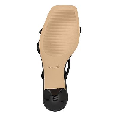 Nine West Hendy Square Toe Tapered Heel Women's Dress Sandals