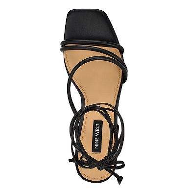 Nine West Hendy Square Toe Tapered Heel Women's Dress Sandals