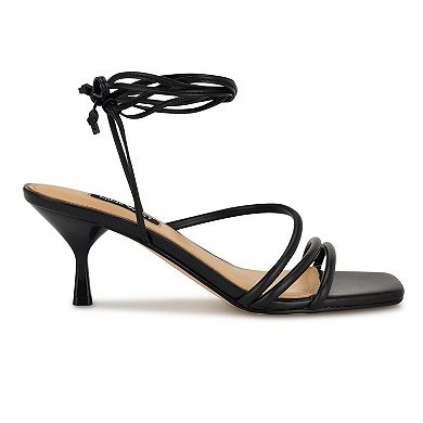 Nine West Hendy Square Toe Tapered Heel Women's Dress Sandals