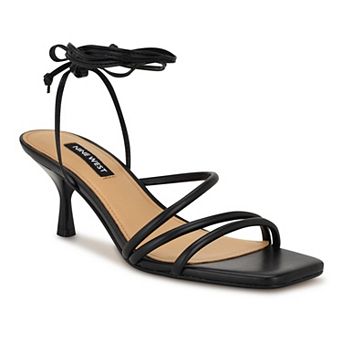 Nine West Hendy Square Toe Tapered Heel Women's Dress Sandals