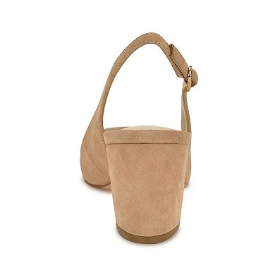 Nine West Kamsee Women's Slingback Block Heel Dress Pumps