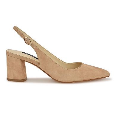 Nine West Kamsee Women's Slingback Block Heel Dress Pumps