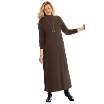 Woman Within Plus Size Mockneck Dress
