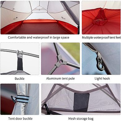 Naturehike Cloud-Up Ultralight 3-Person Waterproof Tent Double-layer Camping Backpacking Tent.