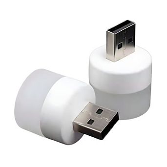 USB Portable LED Mini Nights Light Small Round Lamp 2 pc