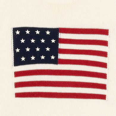 Girls 7-16 Tween Diva Oversized Graphic American Flag Sweater