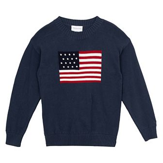 Girls 7-16 Tween Diva Oversized Graphic American Flag Sweater