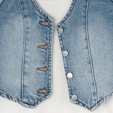 Girls 7-16 Tween Diva 3-pc. Cami, Denim Vest & Maxi Skirt Set