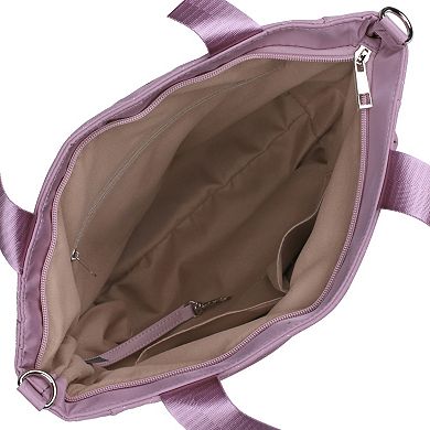 Julia Buxton Quilted Nylon Tote With Wristlet