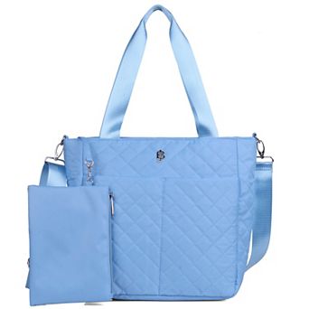 Julia Buxton Quilted Nylon Tote With Wristlet