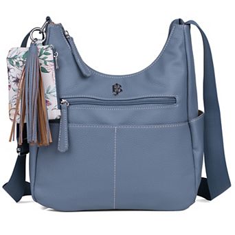 Julia Buxton Leather Organizational Hobo Bag