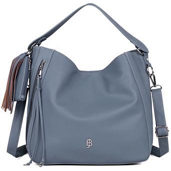 Julia Buxton Faux Leather Hobo Bag
