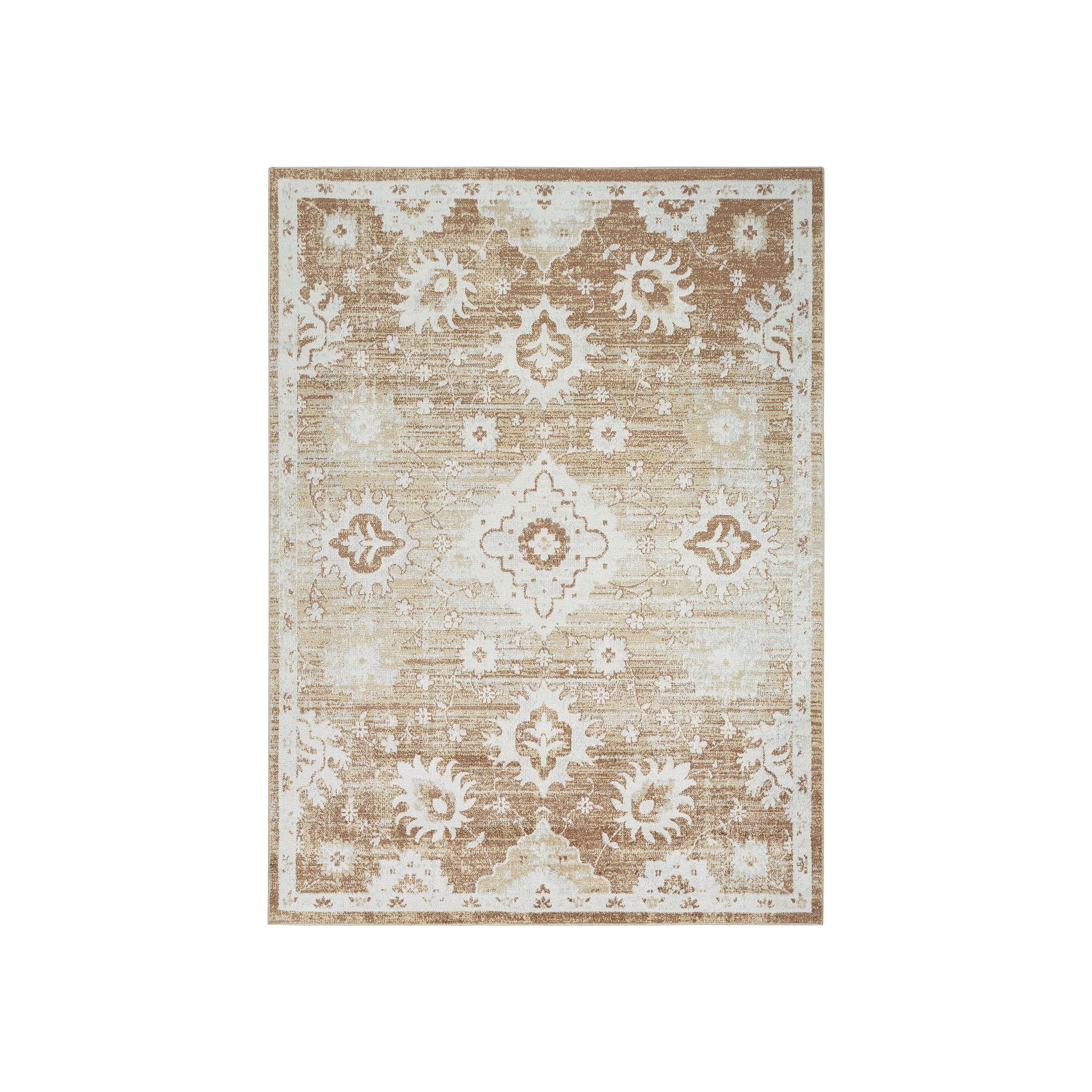 Nourison Astra Vintage Distressed Washable Indoor Area Rug, Brown