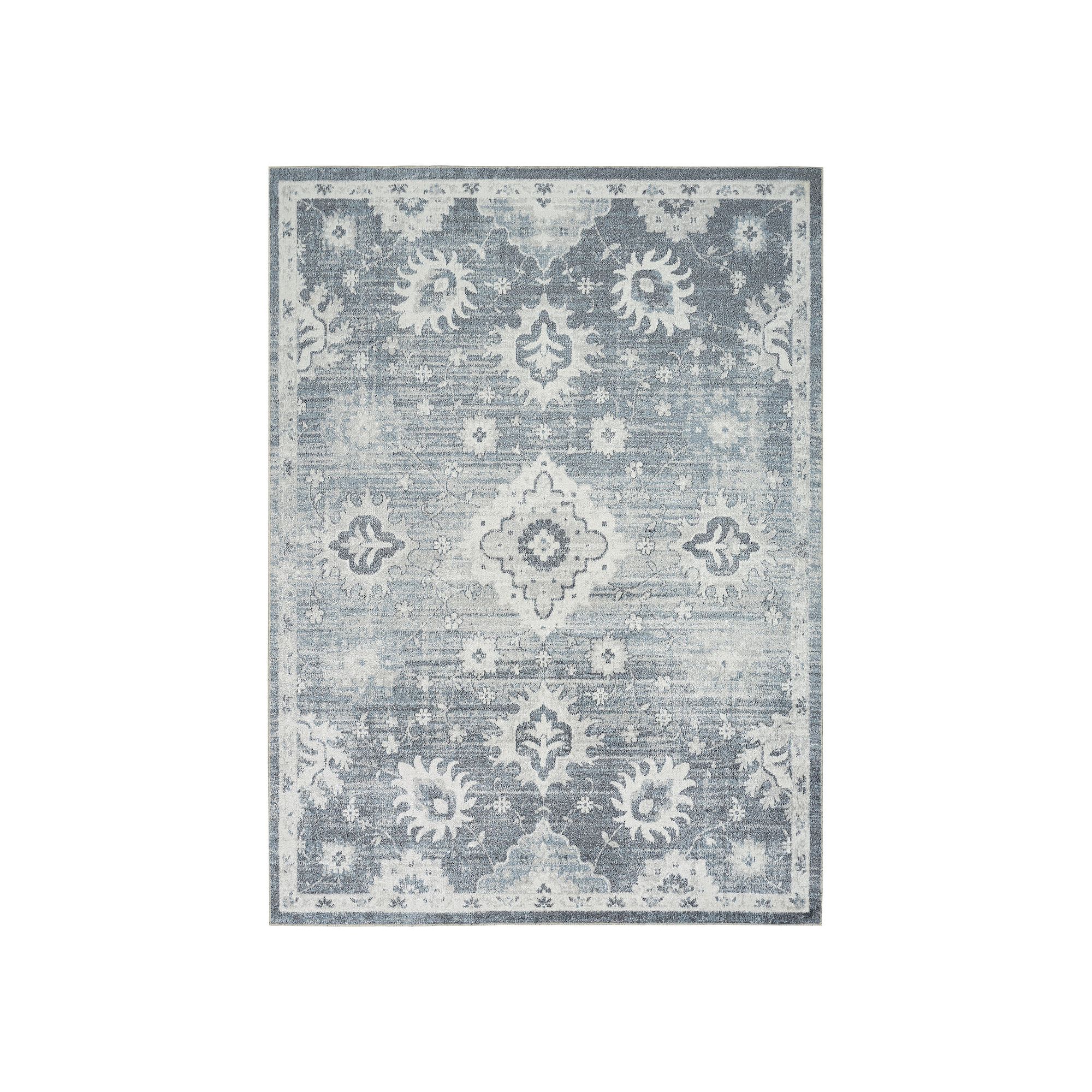 Nourison Astra Vintage Distressed Washable Indoor Area Rug, Blue