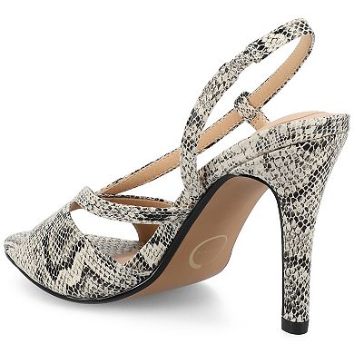 Journee Varra Women's Crossover Strap Stiletto Dress Sandals
