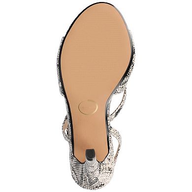 Journee Varra Women's Crossover Strap Stiletto Dress Sandals