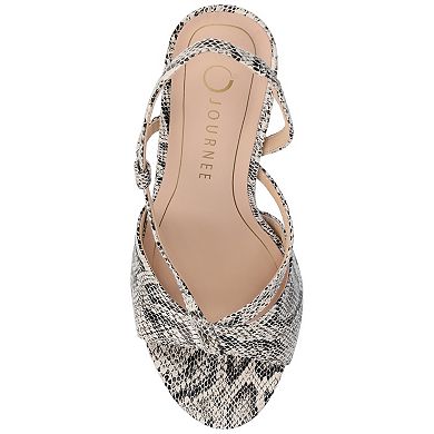 Journee Varra Women's Crossover Strap Stiletto Dress Sandals